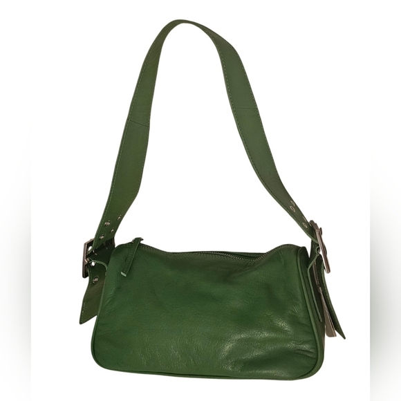 Free People Arm Candy Bag Cut Grass Shoulder Bag Color Green NWT - Picture 2 of 16